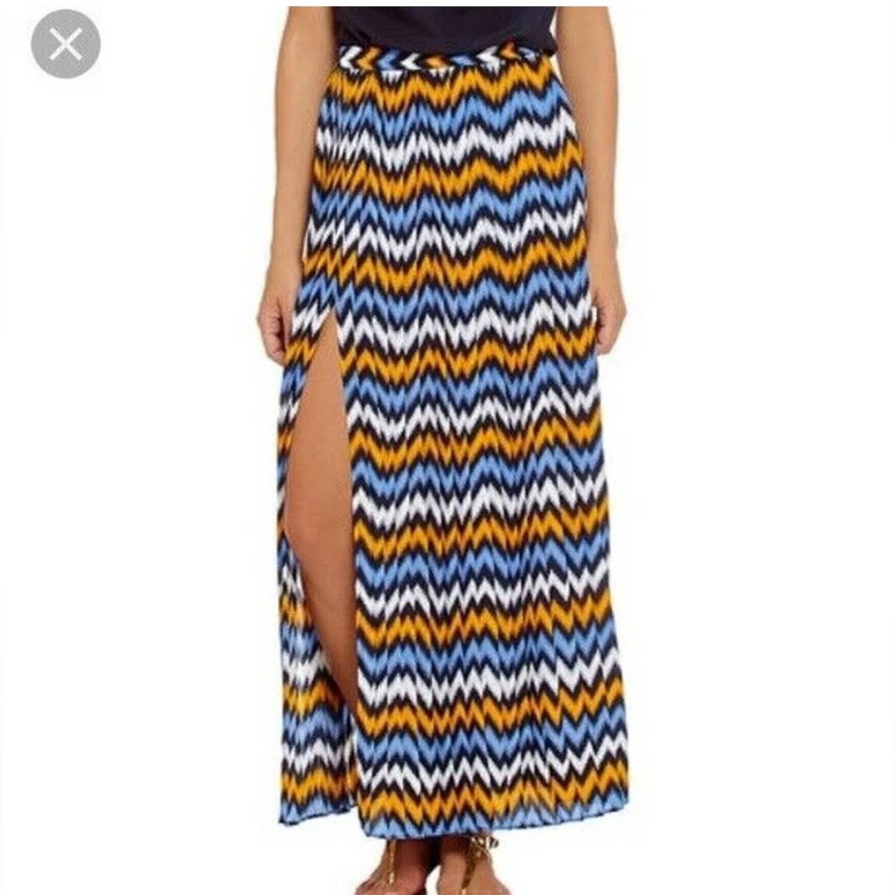 MICHAEL Michael Kors Womens Chevron Pleated Maxi
